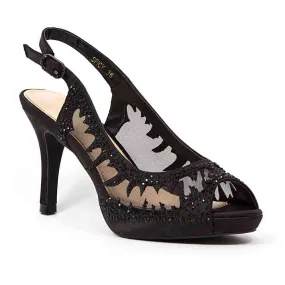 Lady Couture Spicy Black Embellished Fabric Dress Pumps